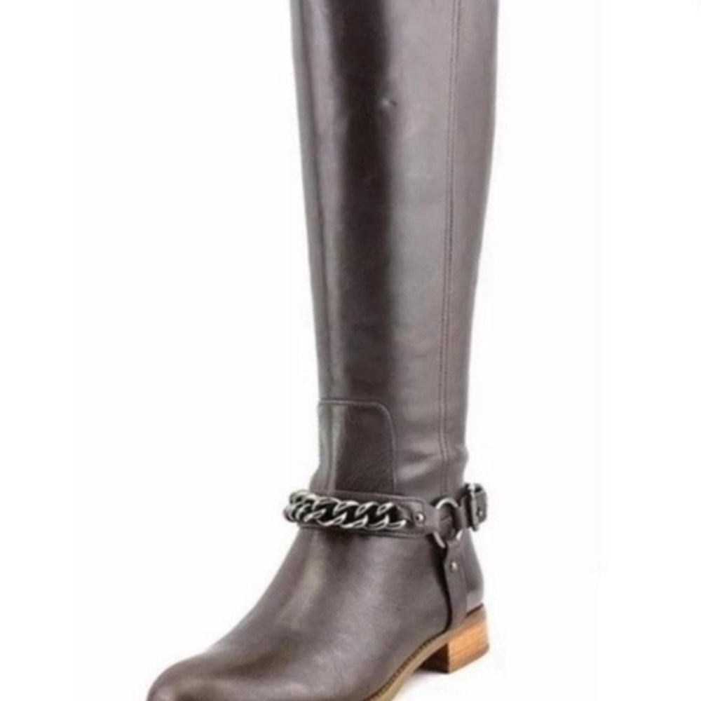Coach Black Leather Heeled Boots Mabel Wax-Calf 
Size 6.5 M